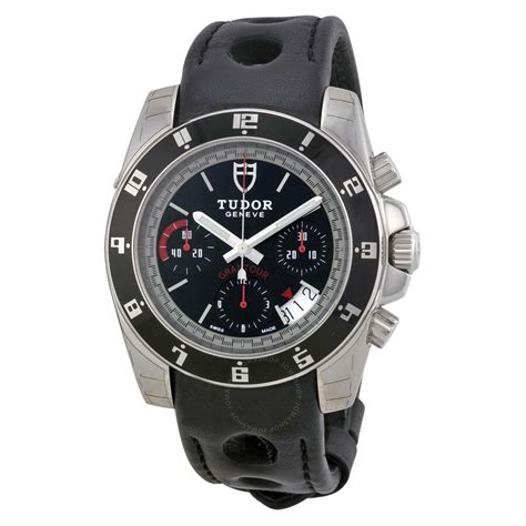 Tudor Grantour Chronograph Automatic Black Dial Steel Men's 